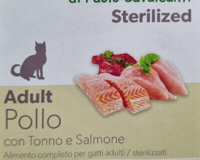 Alimento completo per gatti adulti sterilizzati con Pollo – 300 gr, 1,5 Kg o 5,0 Kg